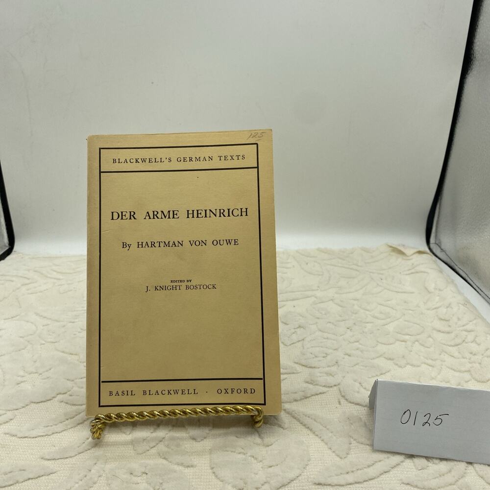 Der Arme Heinrich (German Texts): By Hartmann Vin Ouwe(Paperback) 1952